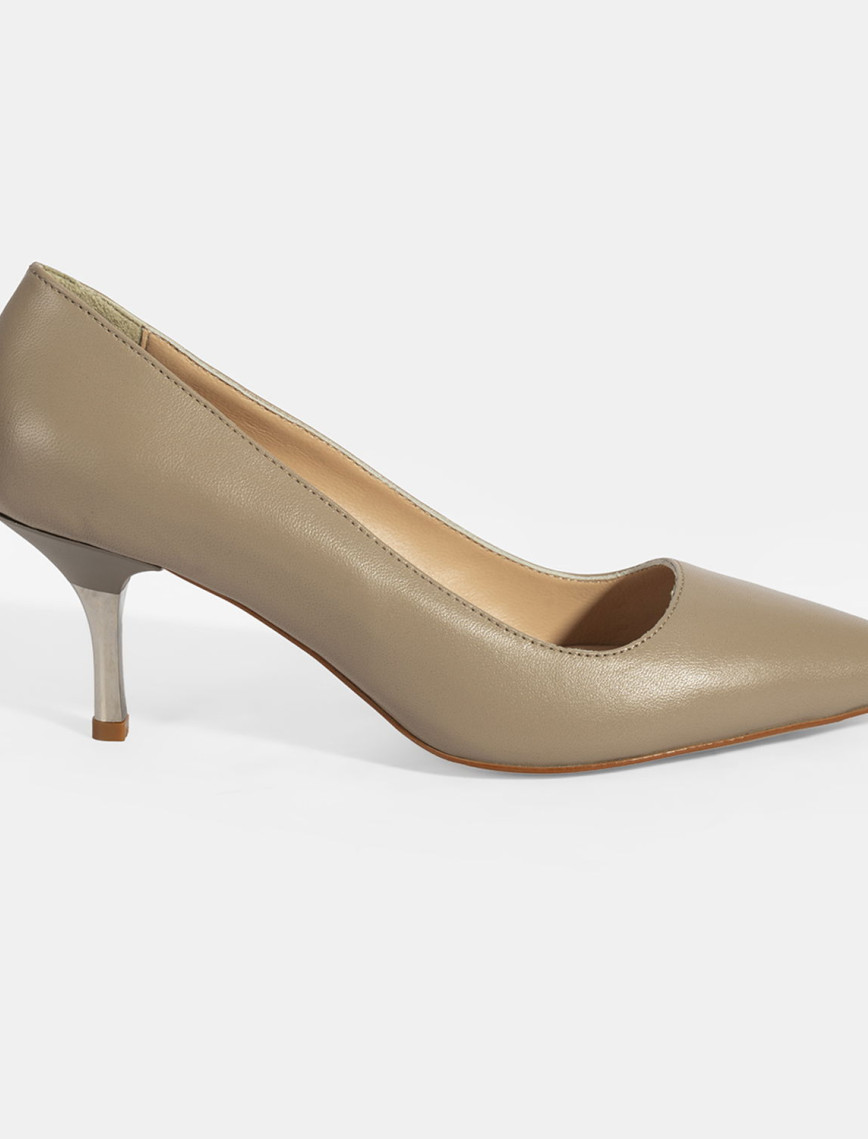 Kadın Vizon Deri Stiletto Kadın Vizon Deri Stiletto