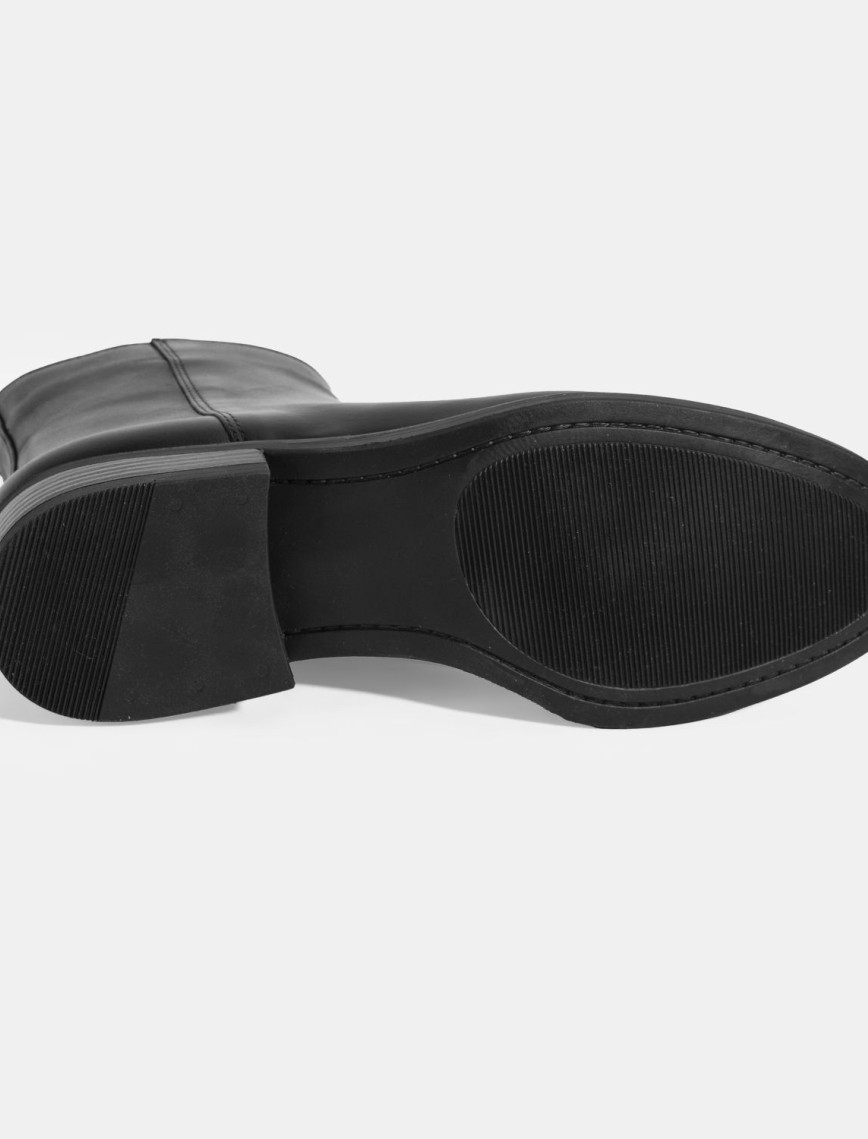 Kadın Siyah Fermuarlı Deri Bot Kadın Siyah Fermuarlı Deri Bot