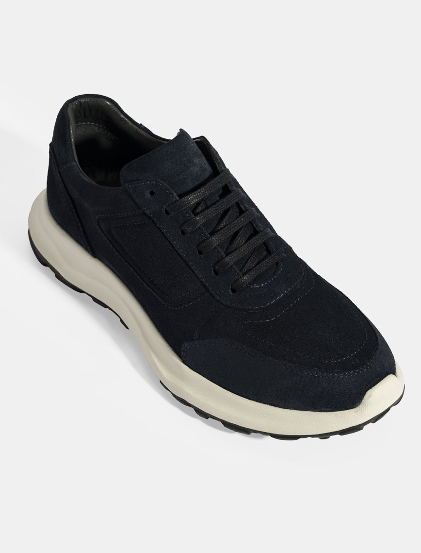 Erkek Lacivert Bağcıklı Süet Spor Ayakkabı Erkek Lacivert Bağcıklı Süet Spor Ayakkabı