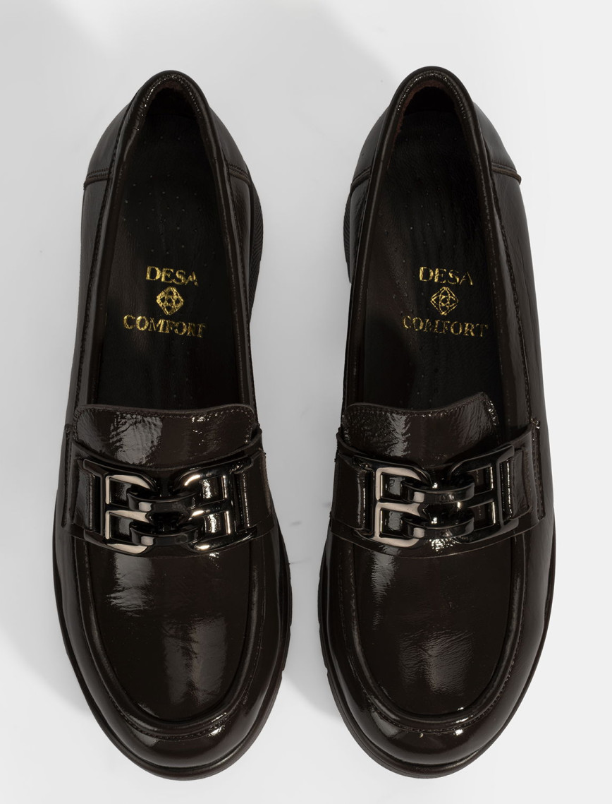 Kadın Kahve DesaComfort Toka Detaylı Deri Ayakkabı Kadın Kahve DesaComfort Toka Detaylı Deri Ayakkabı