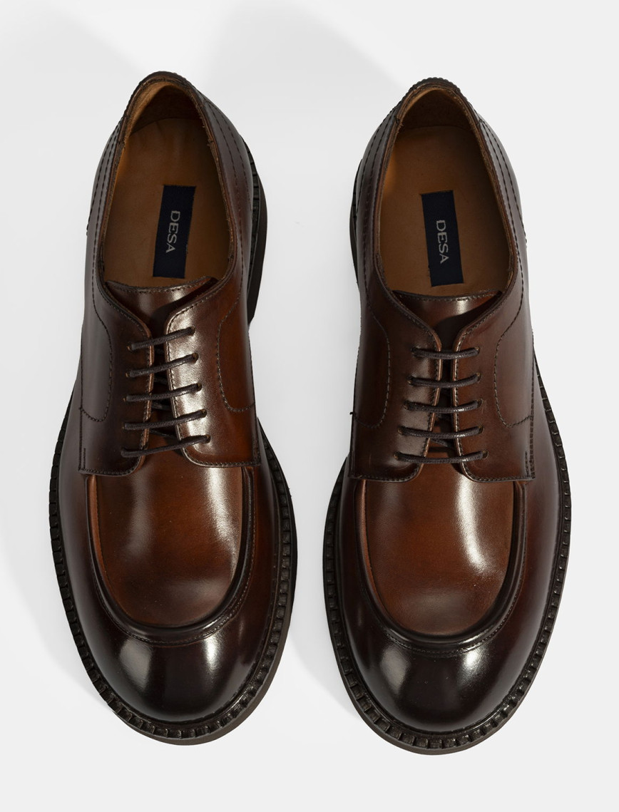 Erkek Taba Bağcıklı Deri Klasik Ayakkabı Erkek Taba Bağcıklı Deri Klasik Ayakkabı