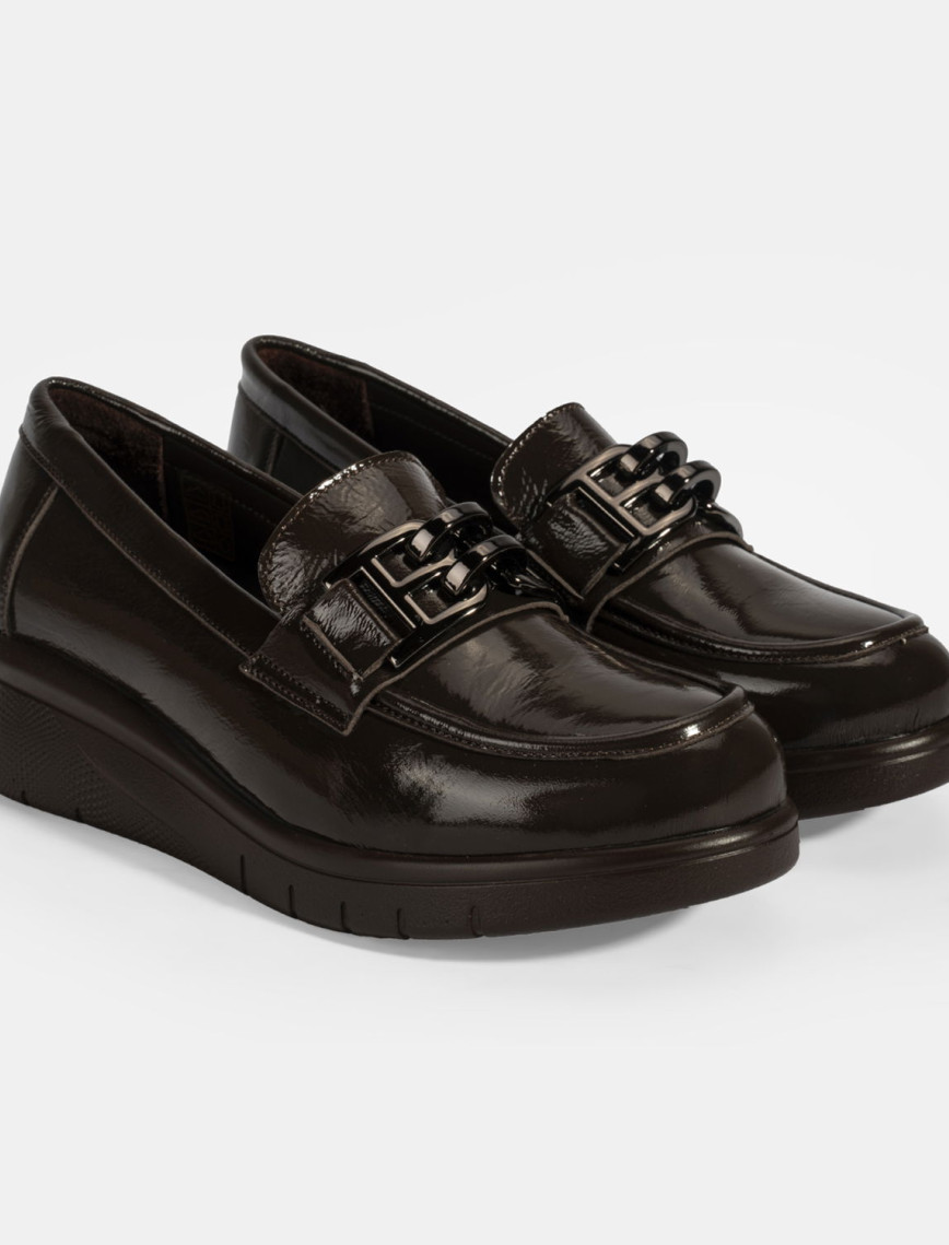 Kadın Kahve DesaComfort Toka Detaylı Deri Ayakkabı Kadın Kahve DesaComfort Toka Detaylı Deri Ayakkabı