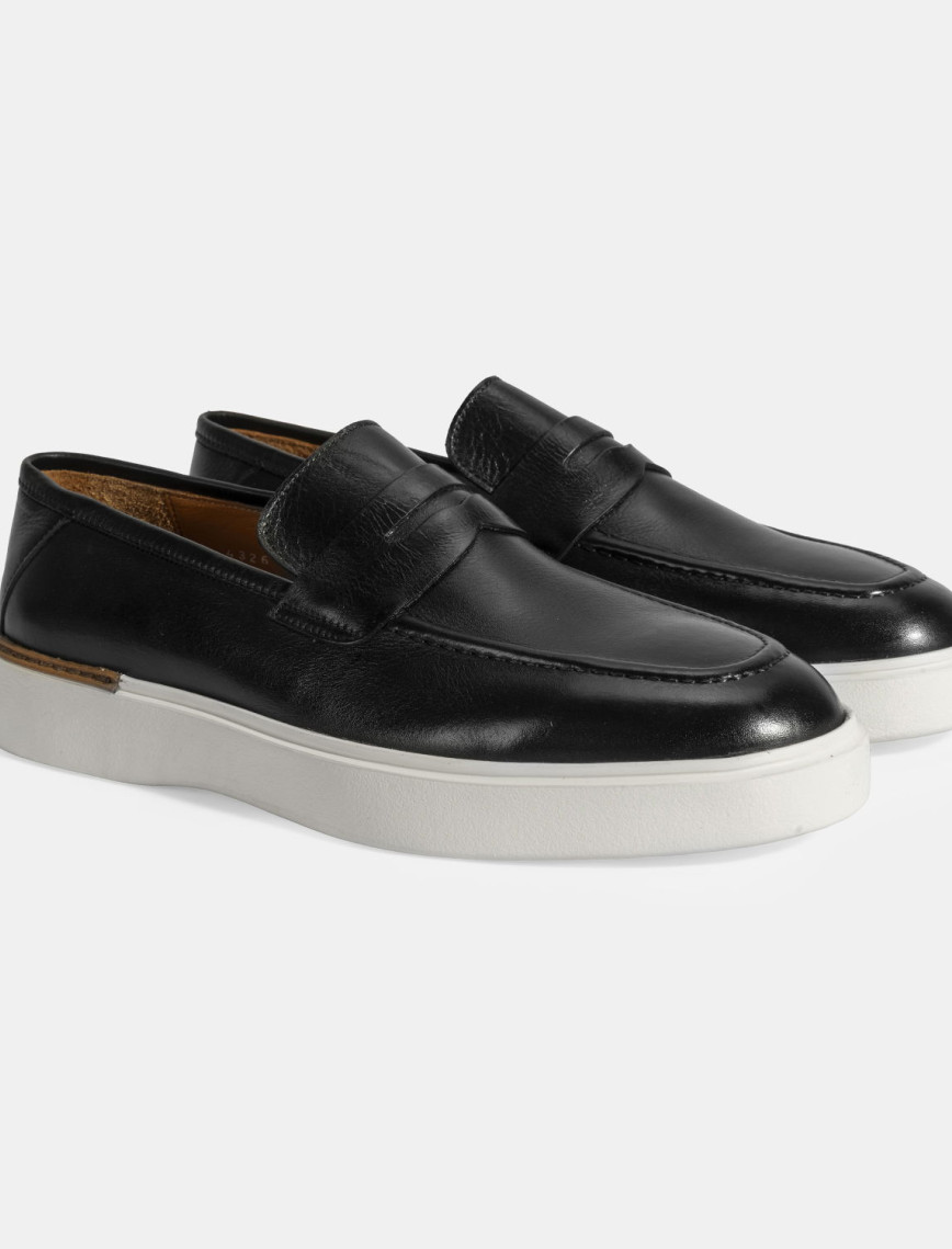 Erkek Siyah Deri Loafer Erkek Siyah Deri Loafer