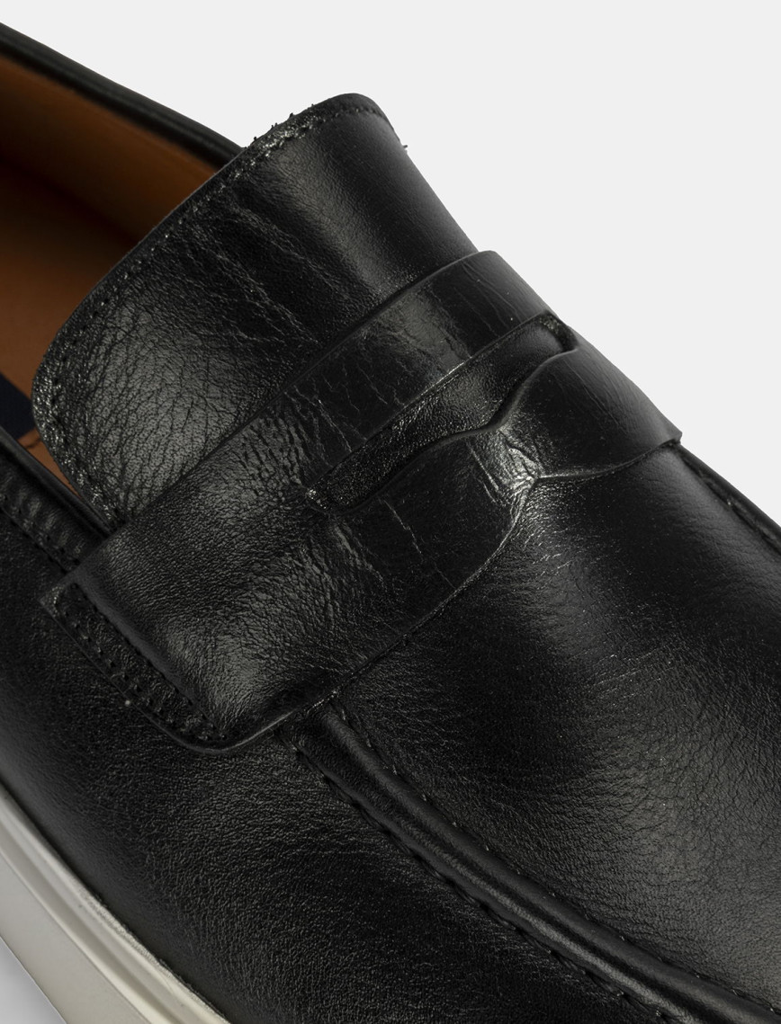 Erkek Siyah Deri Loafer Erkek Siyah Deri Loafer