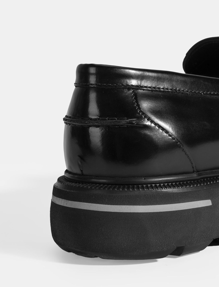 Erkek Siyah Deri Loafer Erkek Siyah Deri Loafer