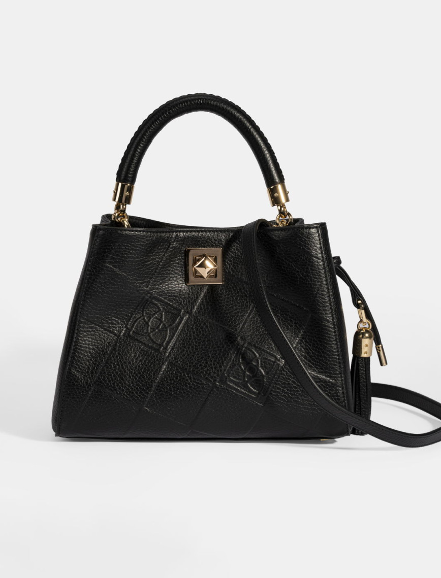 Kadın Lacivert Püskül Aksesuarlı Deri El Çantası Kadın Lacivert Püskül Aksesuarlı Deri El Çantası