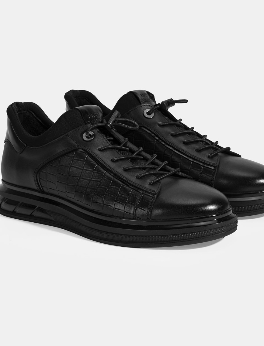 Erkek Siyah DesaComfort Bağcıklı Deri Günlük Ayakkabı Erkek Siyah DesaComfort Bağcıklı Deri Günlük Ayakkabı