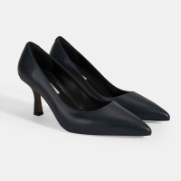 Kadın Lacivert Deri Stiletto Kadın Lacivert Deri Stiletto