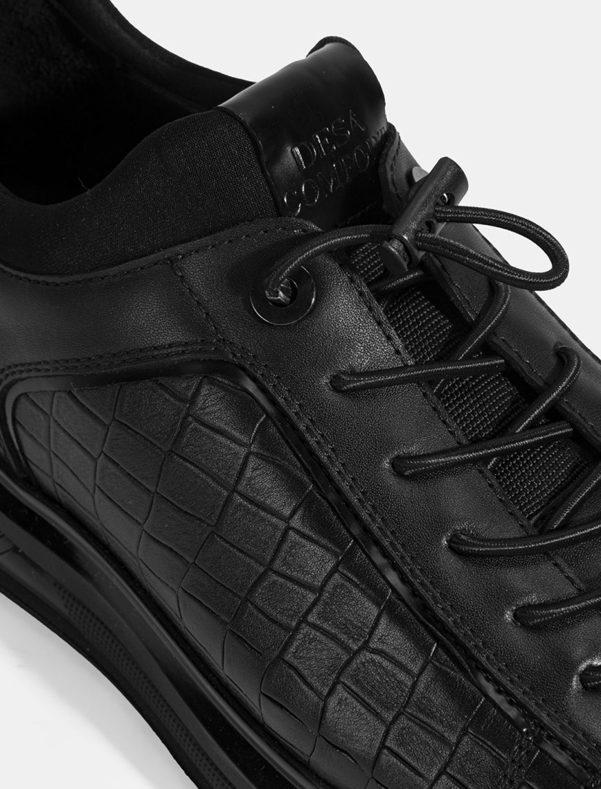 Erkek Siyah DesaComfort Bağcıklı Deri Günlük Ayakkabı Erkek Siyah DesaComfort Bağcıklı Deri Günlük Ayakkabı