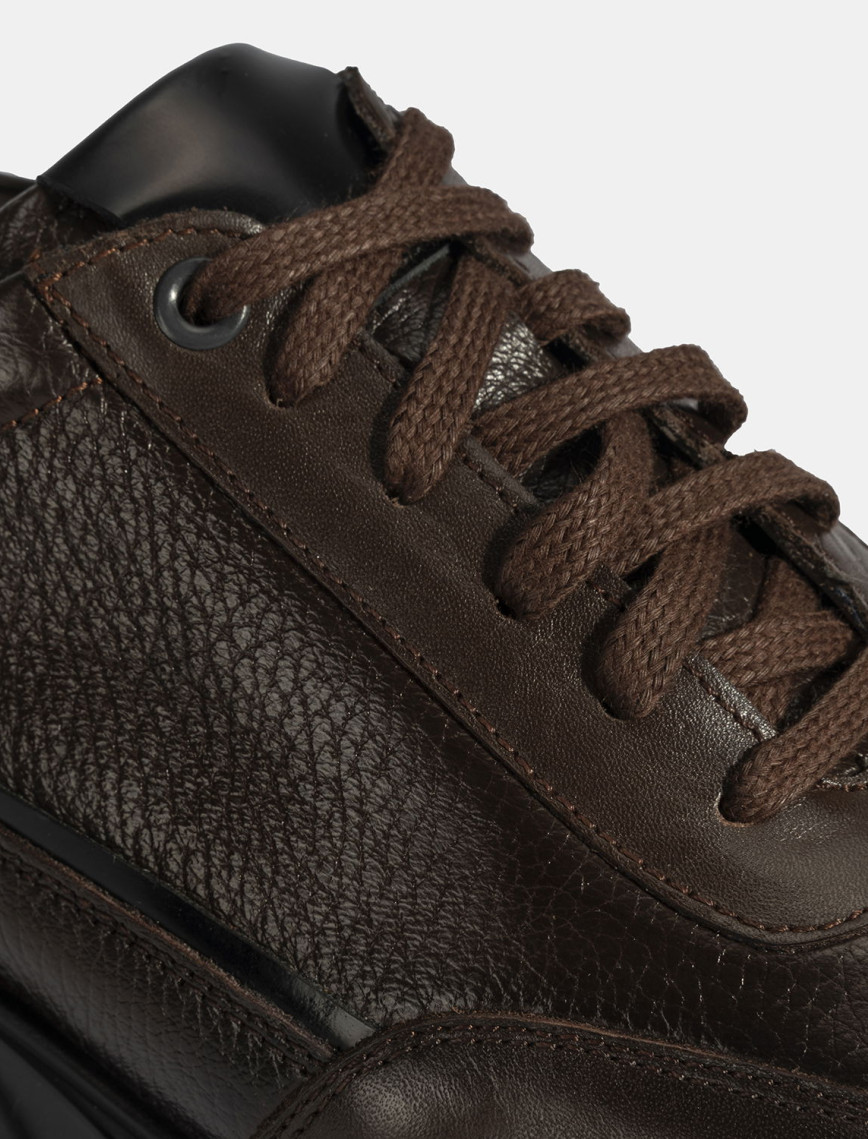 Erkek Kahve Bağcıklı Deri Günlük Ayakkabı Erkek Kahve Bağcıklı Deri Günlük Ayakkabı