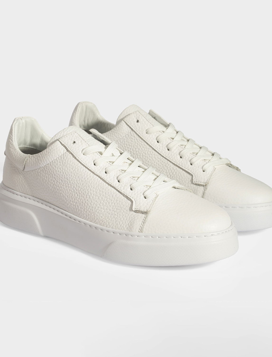 Erkek Lacivert Bağcıklı Deri Günlük Ayakkabı