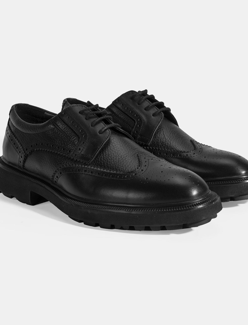 Erkek Siyah Bağcıklı Klasik Ayakkabı Erkek Siyah Bağcıklı Klasik Ayakkabı