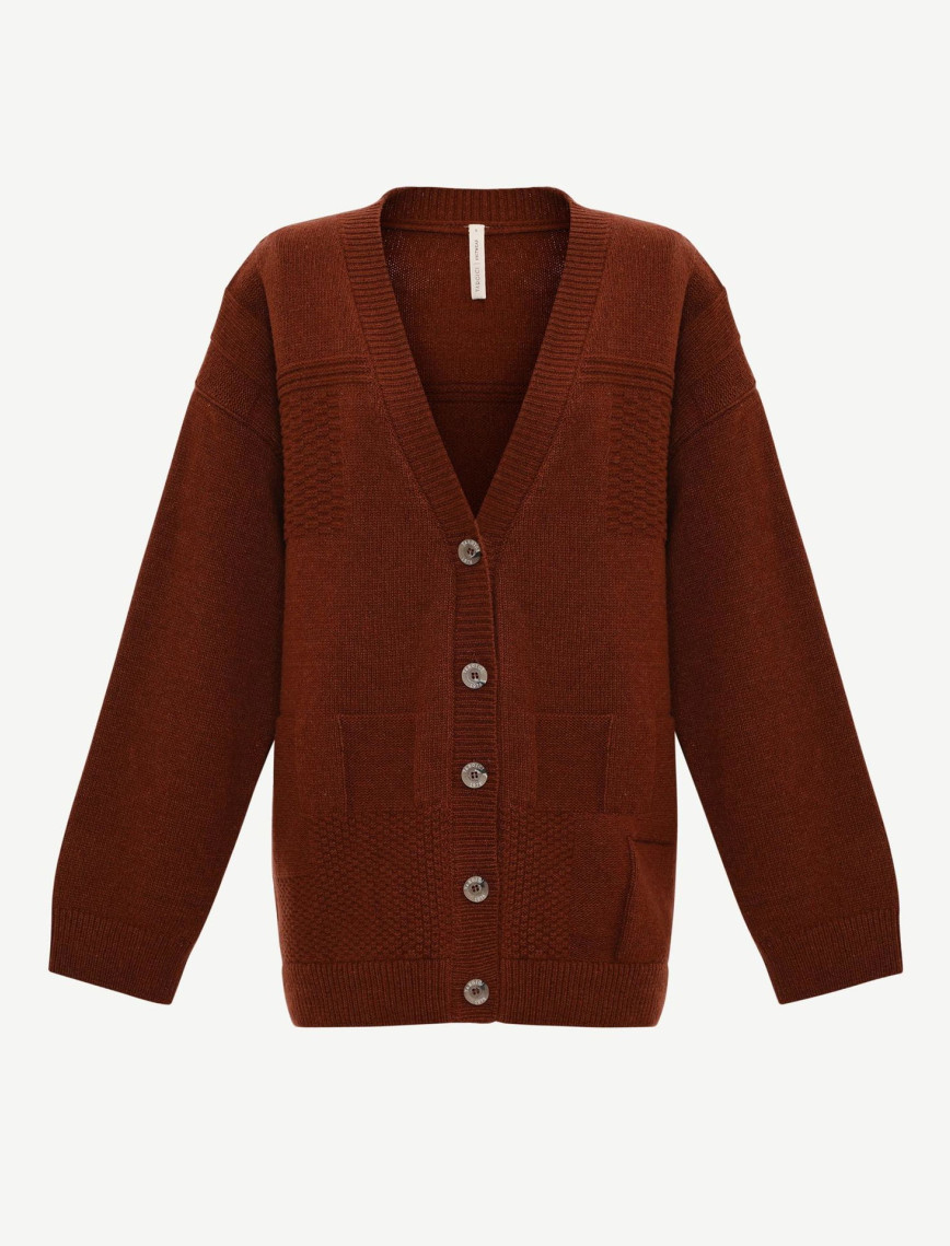 YARGICI Geniş V Yaka Uzun Kol Hırka YARGICI Geniş V Yaka Uzun Kol Hırka