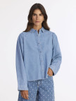 YARGICI Balon Kollu Denim Gömlek YARGICI Balon Kollu Denim Gömlek