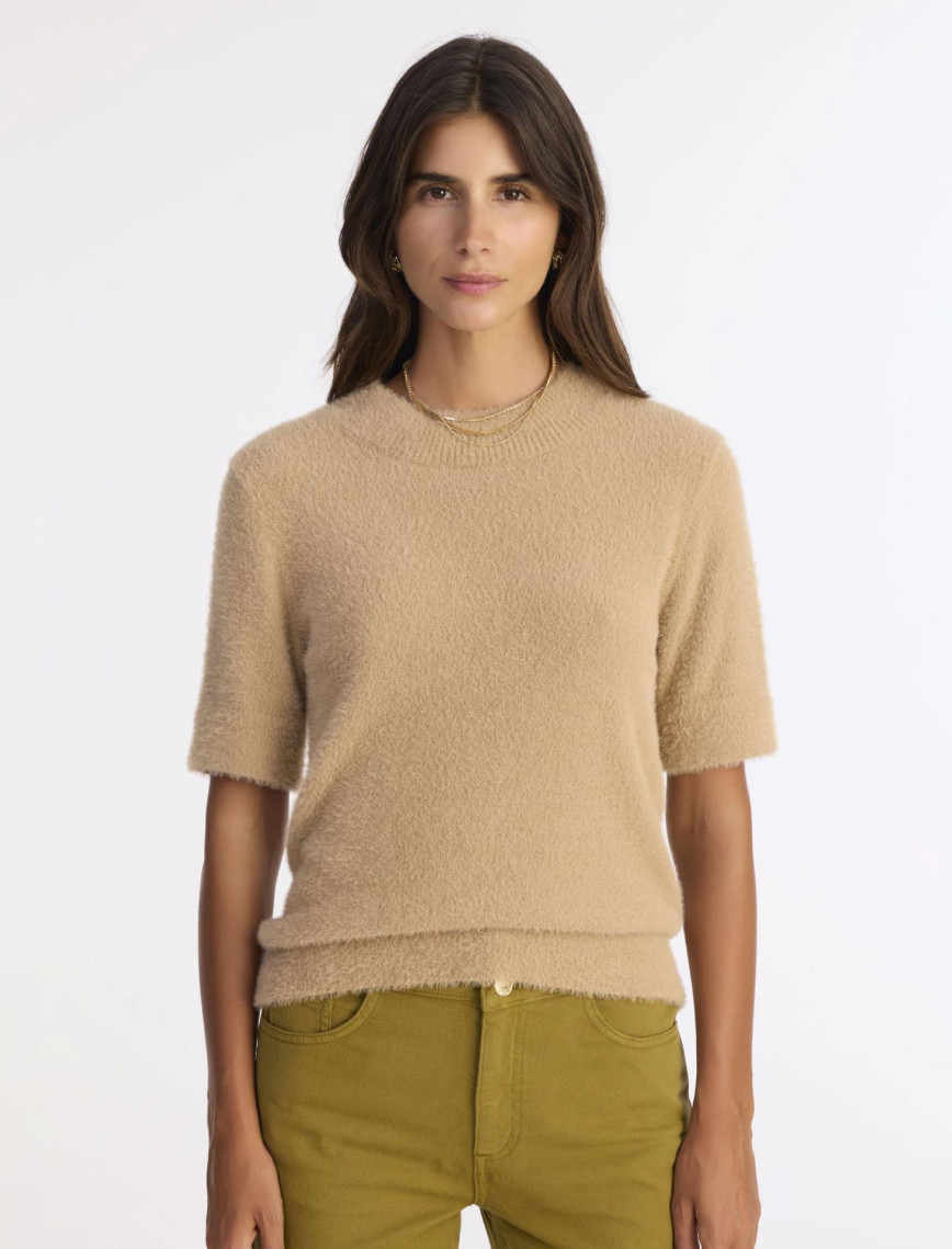 YARGICI Regular Dik Yaka Kısa Kol Kazak YARGICI Regular Dik Yaka Kısa Kol Kazak