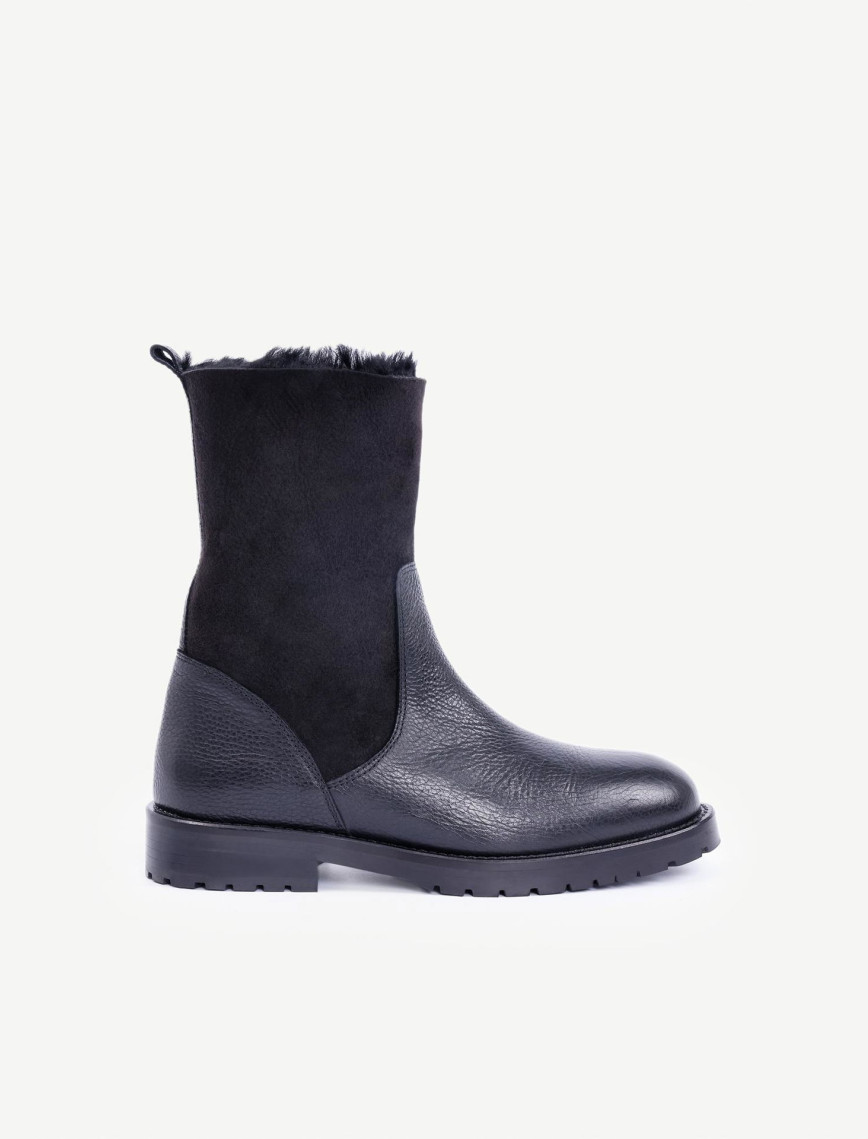 YARGICI İçi Kürklü Deri Uzun Bot