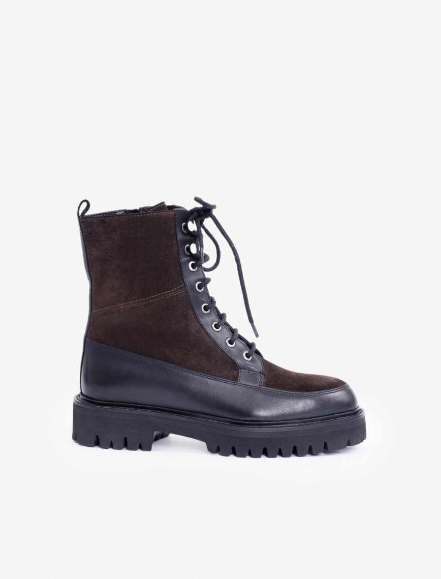 YARGICI Kalın Tabanlı Deri Bağcıklı Postal Bot YARGICI Kalın Tabanlı Deri Bağcıklı Postal Bot