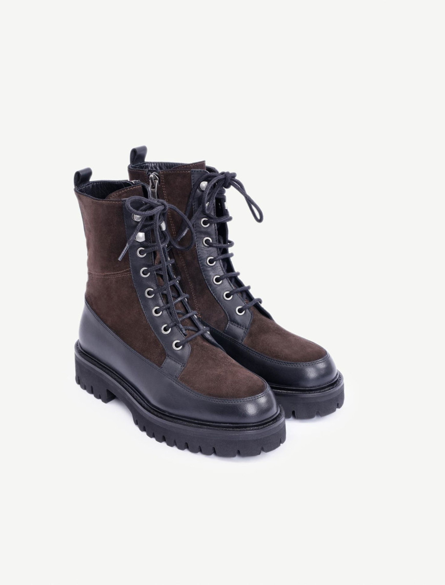 YARGICI Kalın Tabanlı Deri Bağcıklı Postal Bot YARGICI Kalın Tabanlı Deri Bağcıklı Postal Bot