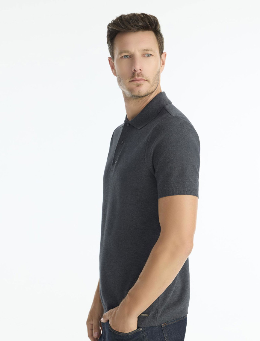 YARGICI Regular Gömlek Yaka Kısa Kol Kazak YARGICI Regular Gömlek Yaka Kısa Kol Kazak