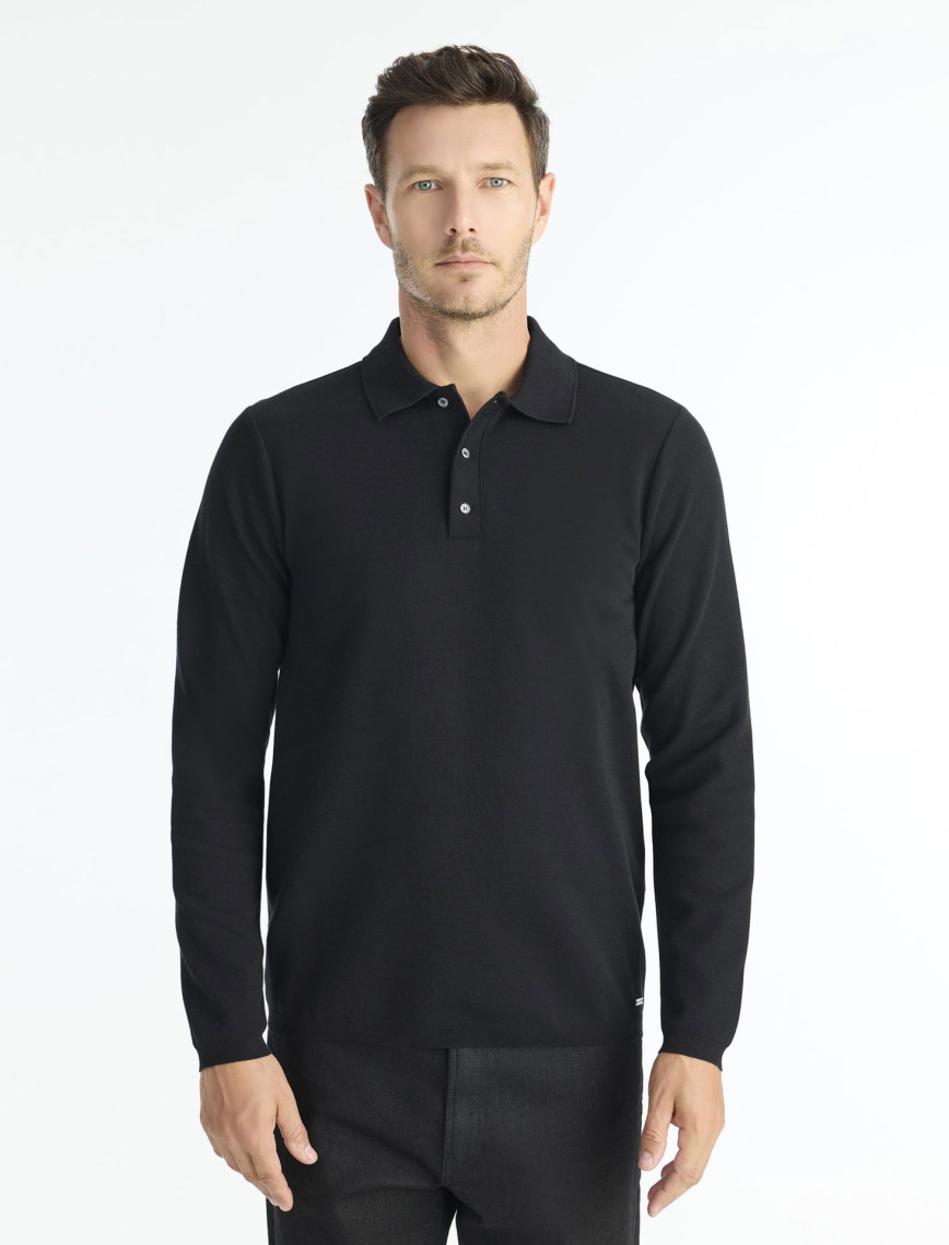 Regular Gömlek Yaka Uzun Kol Kazak Regular Gömlek Yaka Uzun Kol Kazak