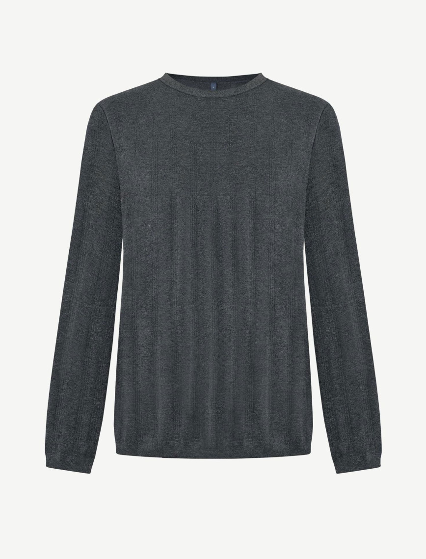 Regular Gömlek Yaka Uzun Kol Kazak Regular Gömlek Yaka Uzun Kol Kazak