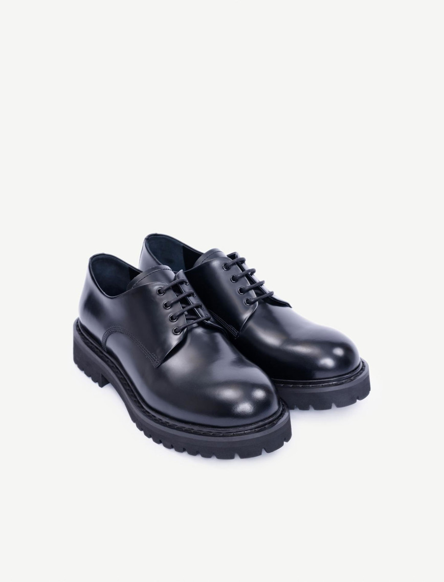 YARGICI Kalın Tabanlı Bağcıklı Deri Düz Ayakkabı YARGICI Kalın Tabanlı Bağcıklı Deri Düz Ayakkabı