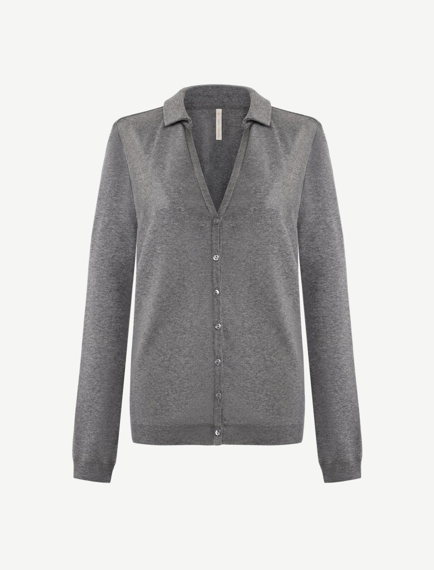 YARGICI Yaka Detaylı Uzun Kollu Hırka YARGICI Yaka Detaylı Uzun Kollu Hırka