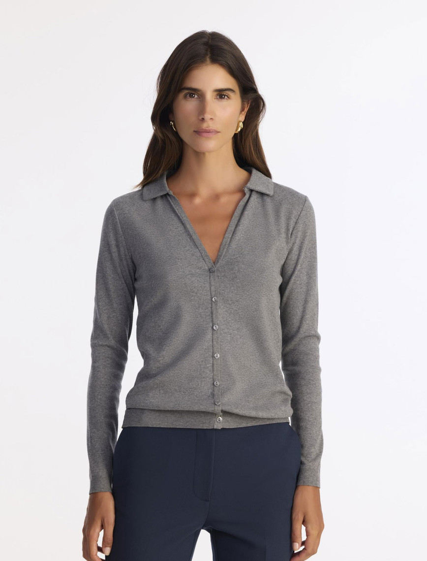 YARGICI Yaka Detaylı Uzun Kollu Hırka YARGICI Yaka Detaylı Uzun Kollu Hırka