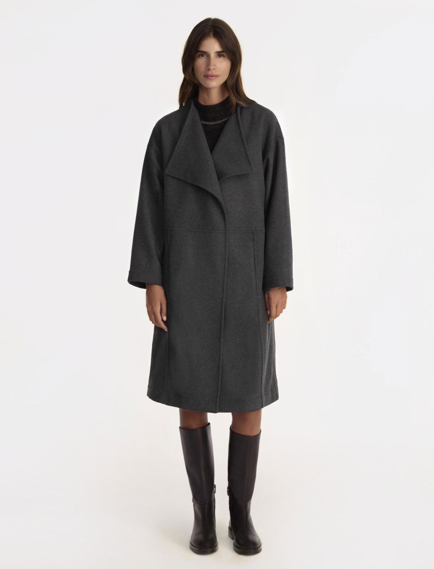 YARGICI Geniş Şal Yaka Uzun Kol Palto YARGICI Geniş Şal Yaka Uzun Kol Palto