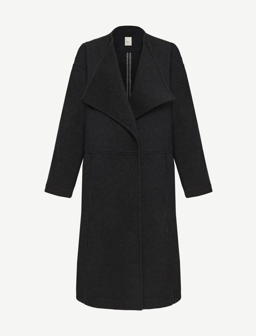 YARGICI Geniş Şal Yaka Uzun Kol Palto YARGICI Geniş Şal Yaka Uzun Kol Palto