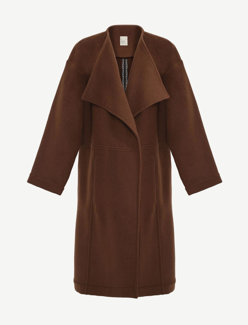 YARGICI Geniş Şal Yaka Uzun Kol Palto