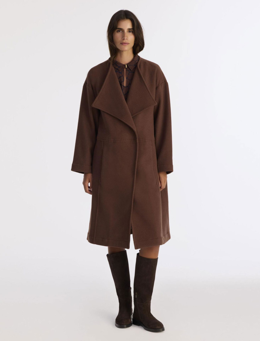 YARGICI Geniş Şal Yaka Uzun Kol Palto YARGICI Geniş Şal Yaka Uzun Kol Palto