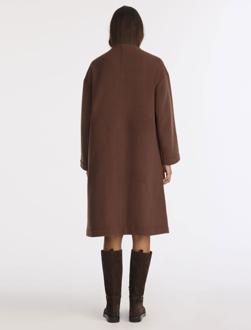 YARGICI Geniş Şal Yaka Uzun Kol Palto