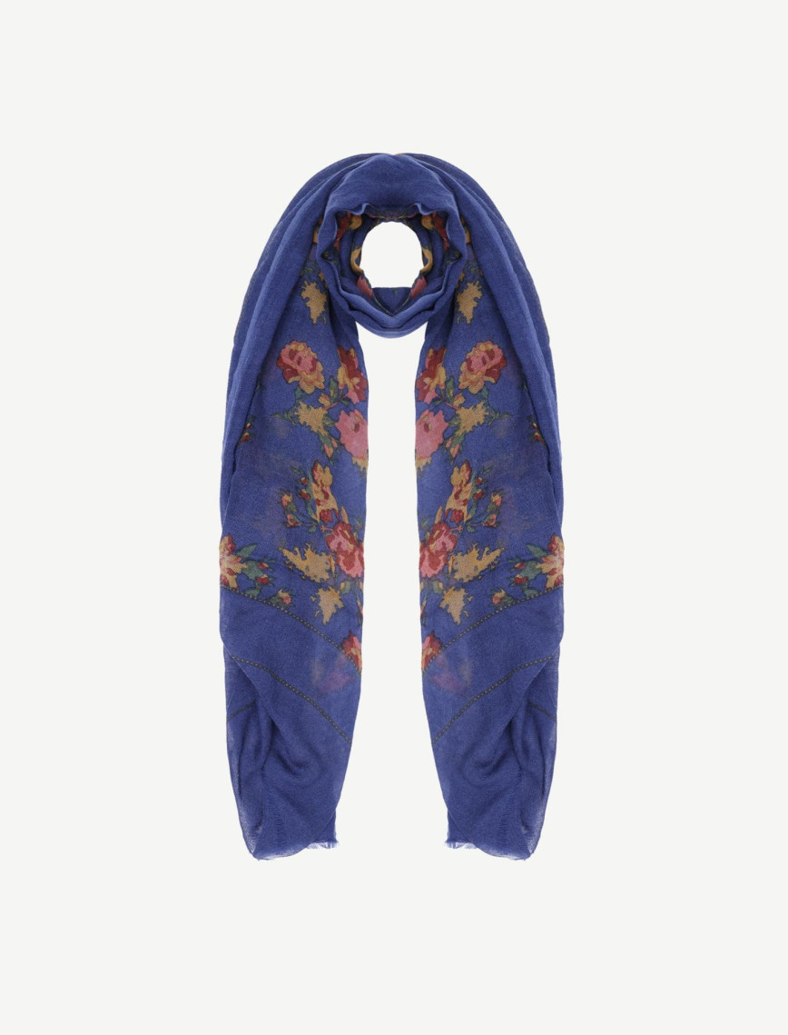 YARGICI Çiçek Desenli Yün Şal YARGICI Çiçek Desenli Yün Şal