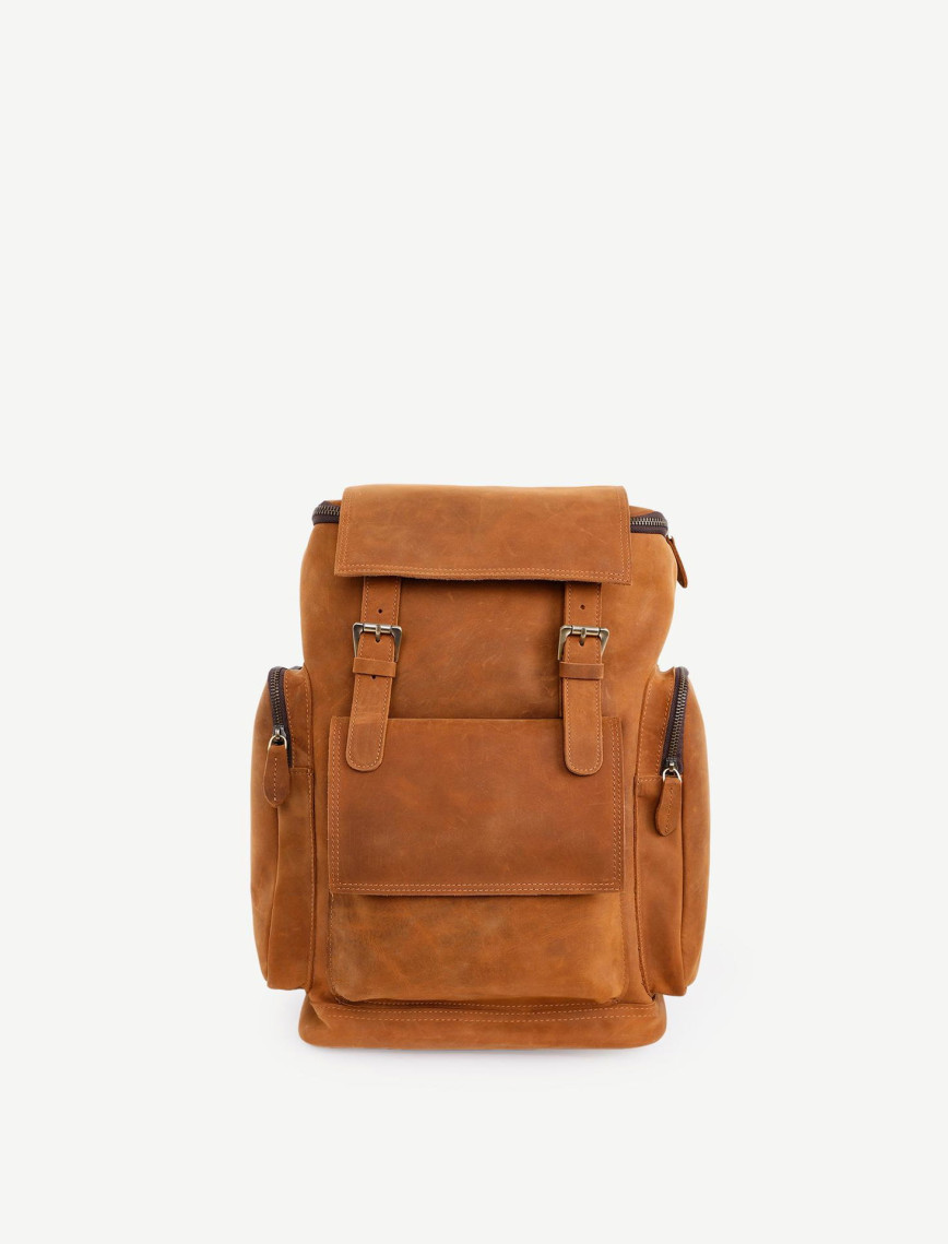 YARGICI Çok Bölmeli Deri Sırt Çantası YARGICI Çok Bölmeli Deri Sırt Çantası