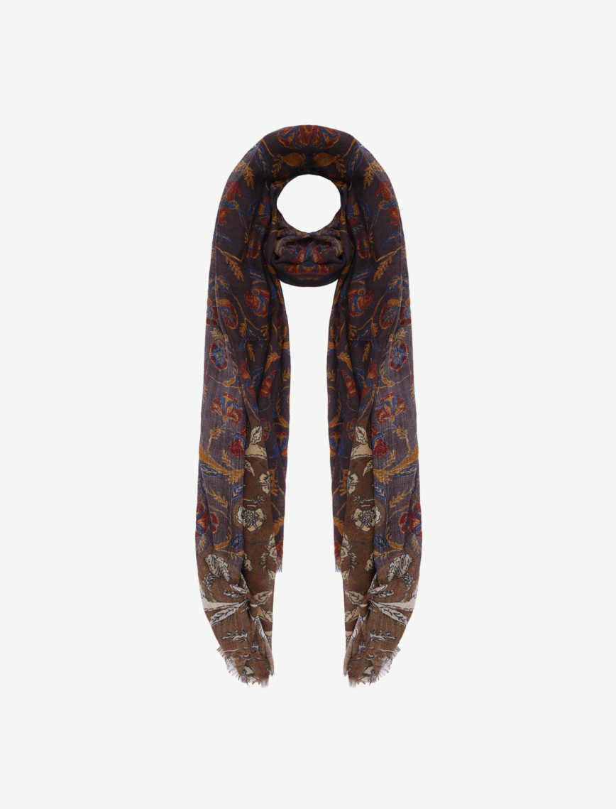 YARGICI Etnik Desenli Yün Şal