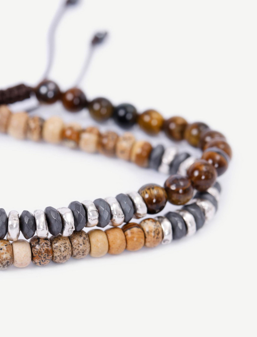 YARGICI Hematit Ve Tibet Akiği Bileklik YARGICI Hematit Ve Tibet Akiği Bileklik