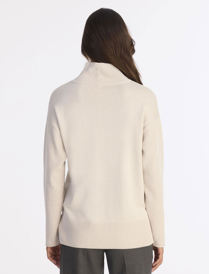 YARGICI Geniş Balıkçı Yaka Uzun Kol Kazak