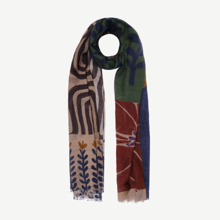 YARGICI Geometrik Desenli Yün Şal YARGICI Geometrik Desenli Yün Şal