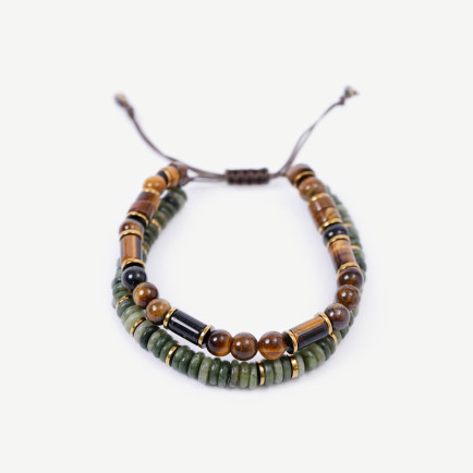 YARGICI Jasper Ve Kaplangözü İçerikli Bileklik YARGICI Jasper Ve Kaplangözü İçerikli Bileklik