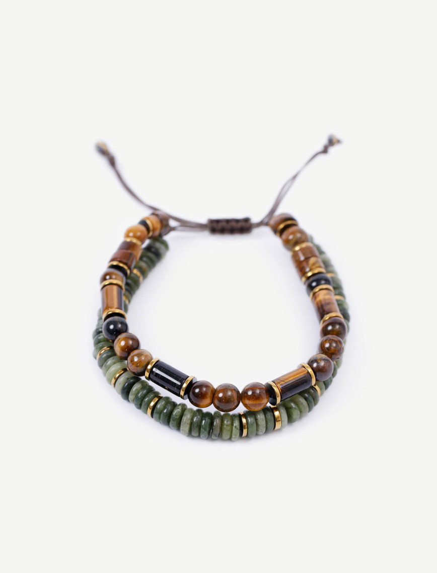 YARGICI Jasper Ve Kaplangözü İçerikli Bileklik YARGICI Jasper Ve Kaplangözü İçerikli Bileklik