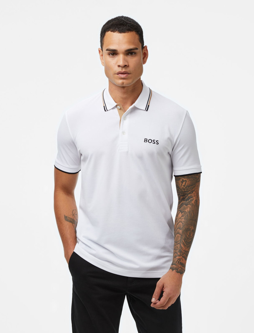 Boss Paddy Pro Erkek Beyaz Polo Boss Paddy Pro Erkek Beyaz Polo
