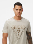 Guess Embroid Regular Fit Erkek Gri T-Shirt
