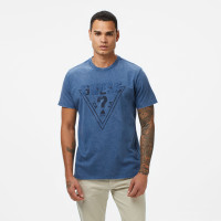 Guess Embroid Regular Fit Erkek Mavi T-Shirt Guess Embroid Regular Fit Erkek Mavi T-Shirt
