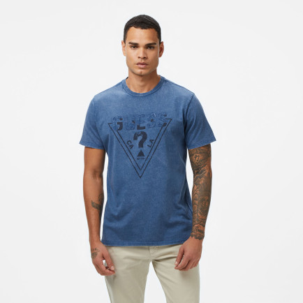 Guess Embroid Regular Fit Erkek Mavi T-Shirt Guess Embroid Regular Fit Erkek Mavi T-Shirt