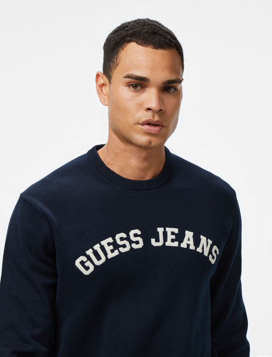 Guess Jeans Erkek Lacivert Triko Guess Jeans Erkek Lacivert Triko