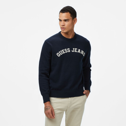 Guess Jeans Erkek Lacivert Triko