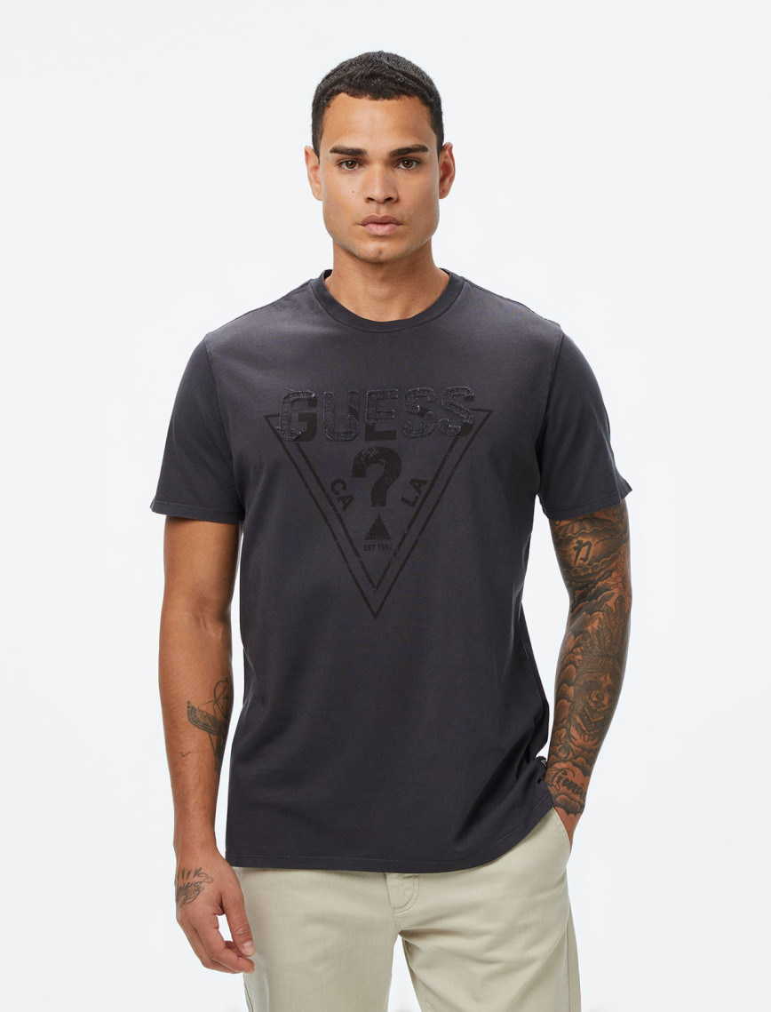 Guess Embroid Regular Fit Erkek Siyah T-Shirt Guess Embroid Regular Fit Erkek Siyah T-Shirt