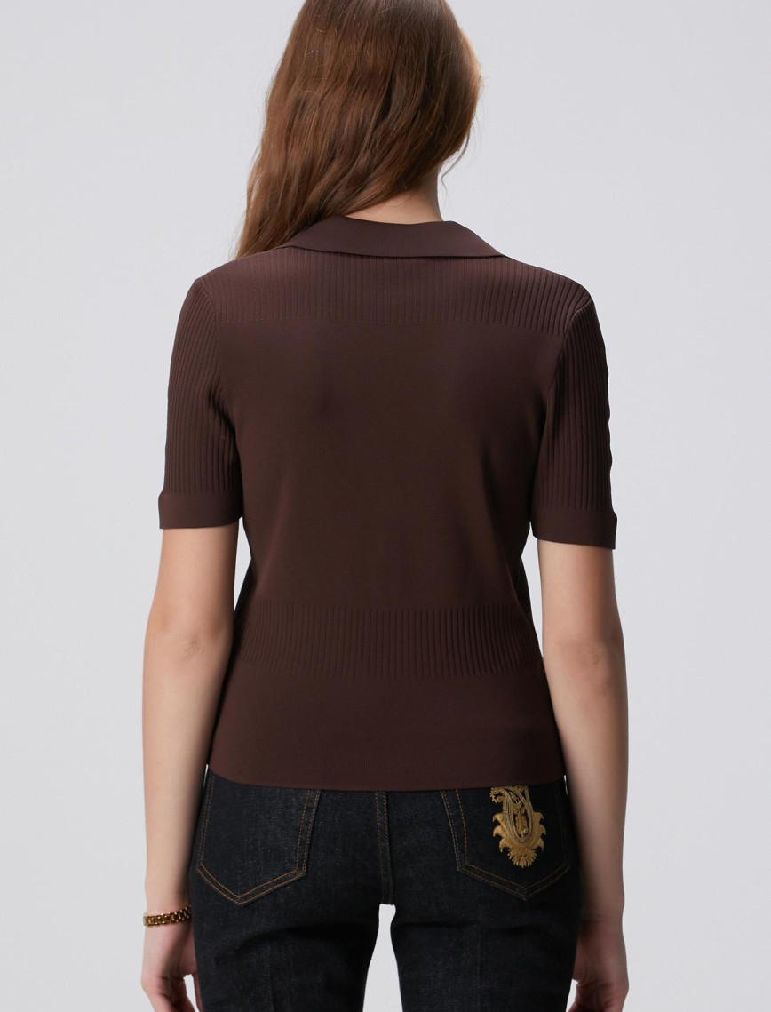 Network Kadın Acı Kahve Düğme Detaylı Kazak Network Kadın Acı Kahve Düğme Detaylı Kazak