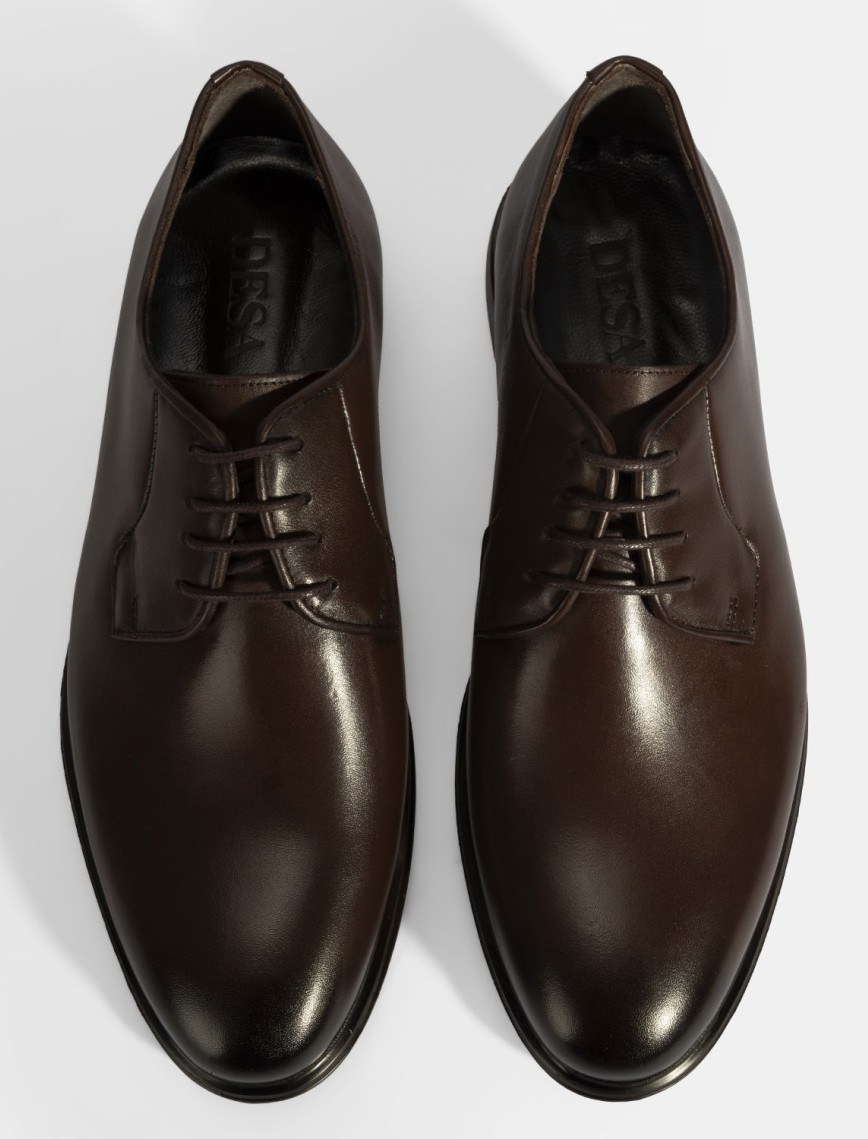 Erkek Kahve Bağcıklı Deri Klasik Ayakkabı Erkek Kahve Bağcıklı Deri Klasik Ayakkabı
